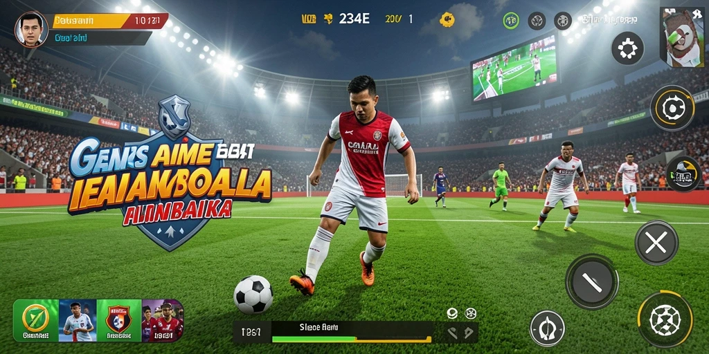 Tampilan gameplay menarik dari game sepak bola 234E.