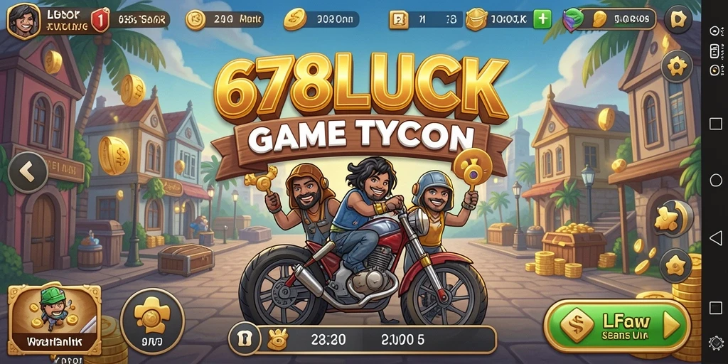 Screenshot gameplay menarik dari 678LUCK yang menunjukkan manajemen bisnis.