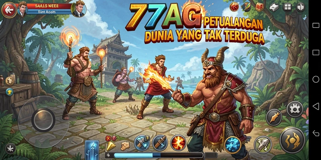 Screenshot gameplay 77AG menunjukkan petualangan yang mendebarkan.