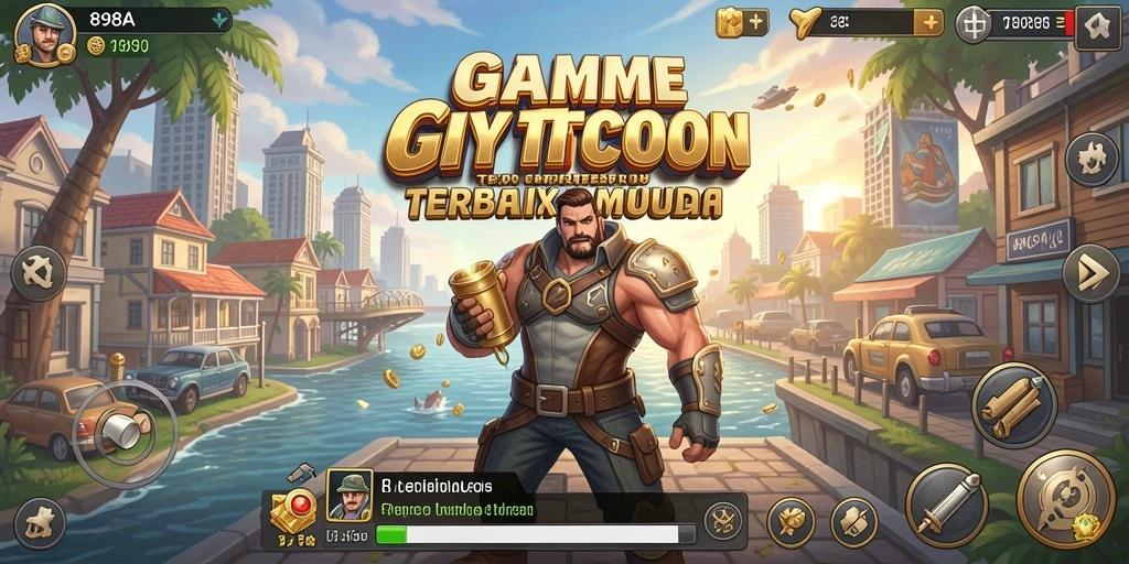 Screenshot dari gameplay seru 898A dengan elemen Tycoon.