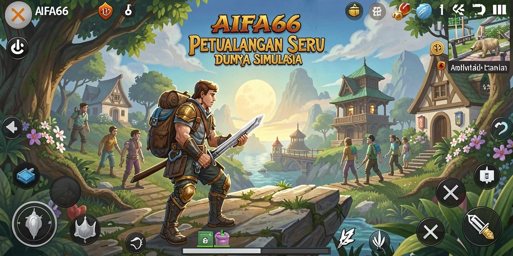 Tampilan gameplay AIFA66 menampilkan interaksi pemain dalam simulasi yang menarik.