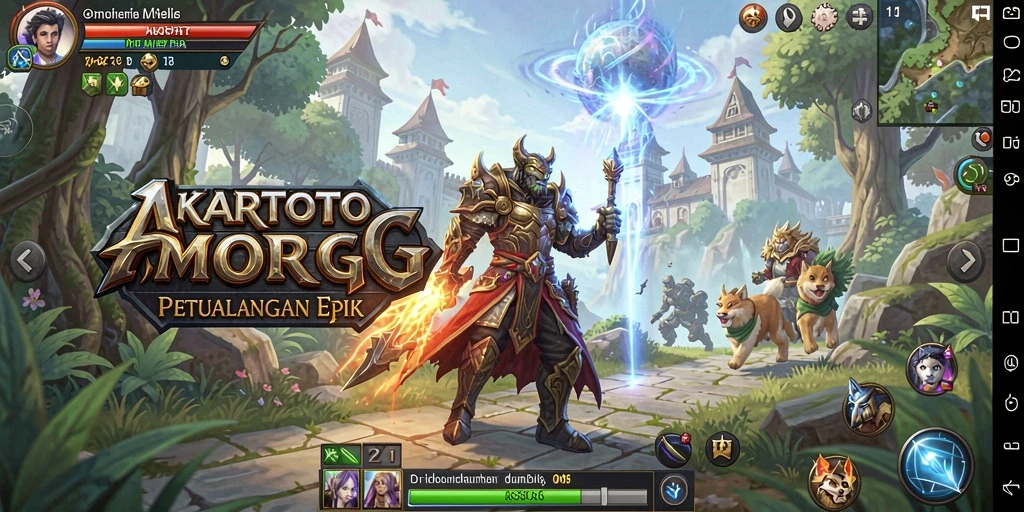 Screenshot gameplay AKARTOTO yang menampilkan petualangan seru dalam dunia MMORPG.