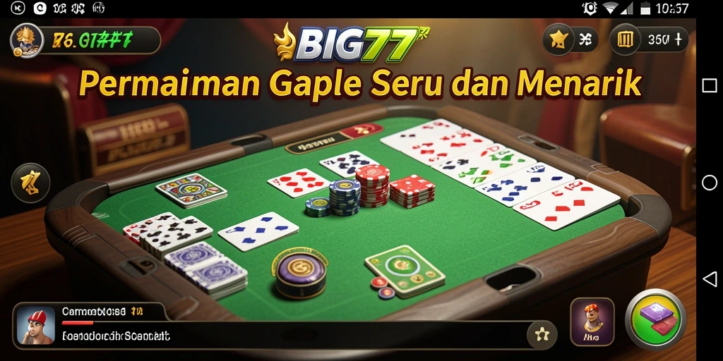 Screenshot gameplay Gaple yang seru dan interaktif.