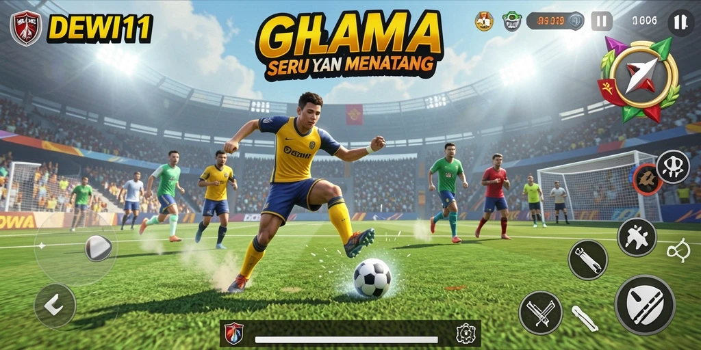 Tampilan gameplay DEWI11 yang menegangkan dalam olahraga.