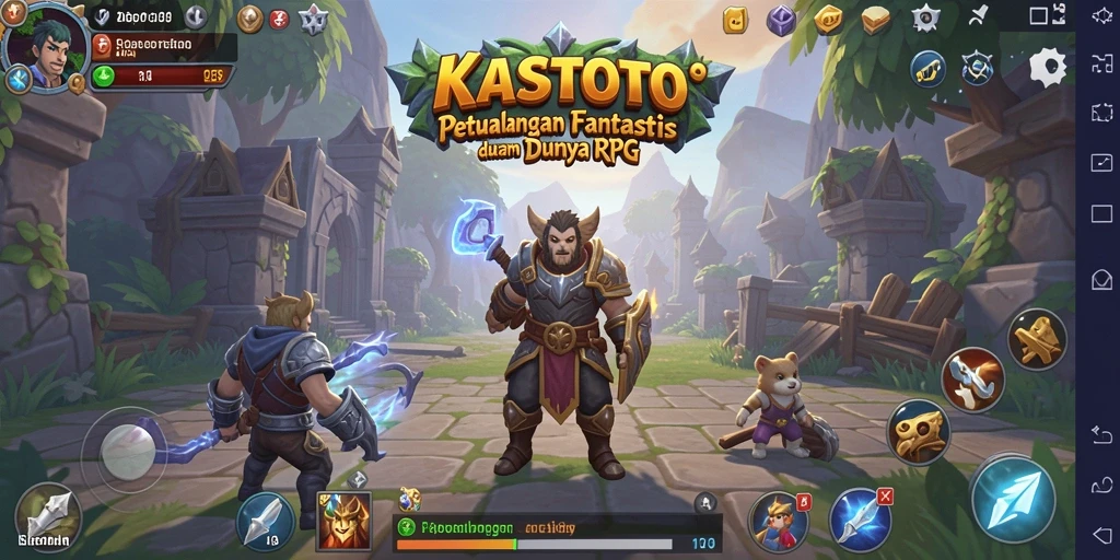 Tampilan gameplay KASTOTO yang menakjubkan dalam dunia RPG.