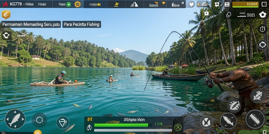 Screenshot KG778 menampilkan gameplay memancing yang seru dan mendebarkan.