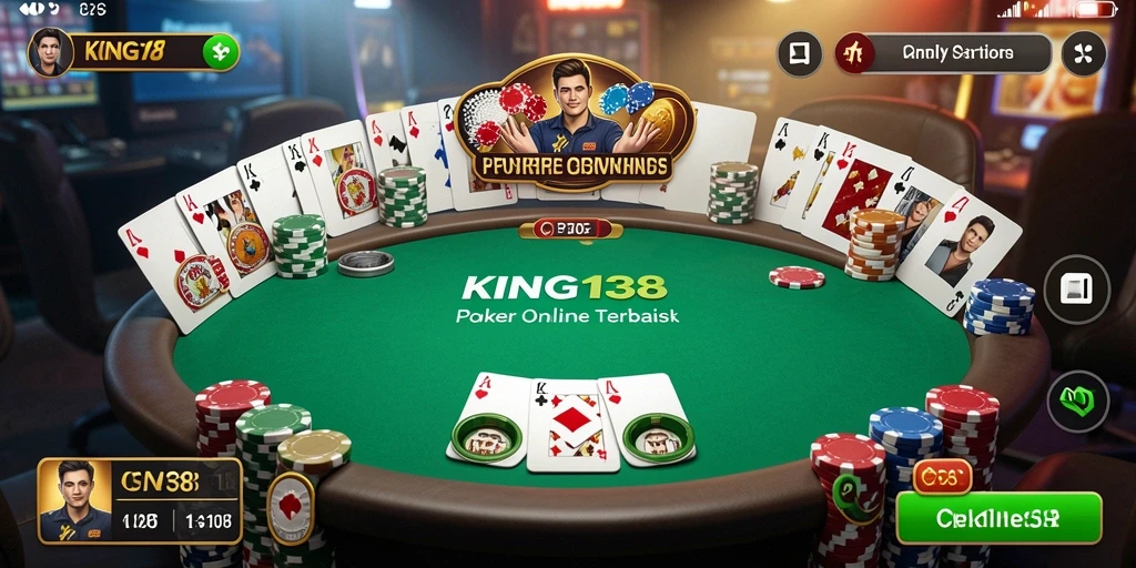 Menampilkan gameplay Poker seru di KING138