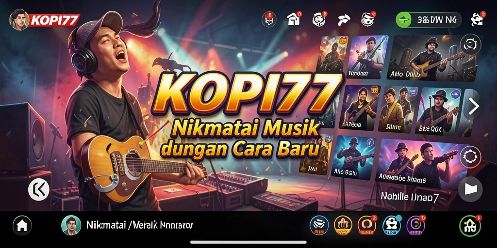 Screenshot menunjukkan gameplay musik yang menyenangkan dan interaktif