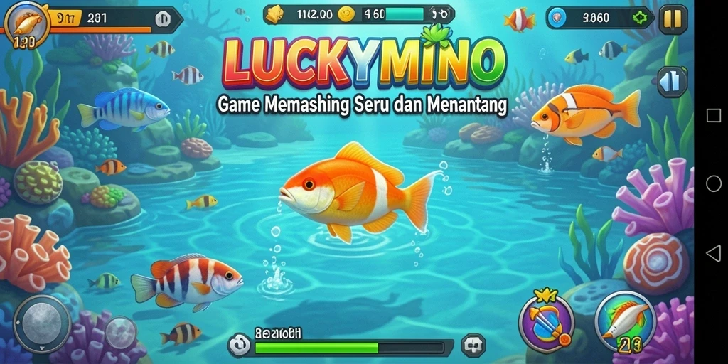 Tangkapan ikan yang memukau di gameplay LUCKYMINO.