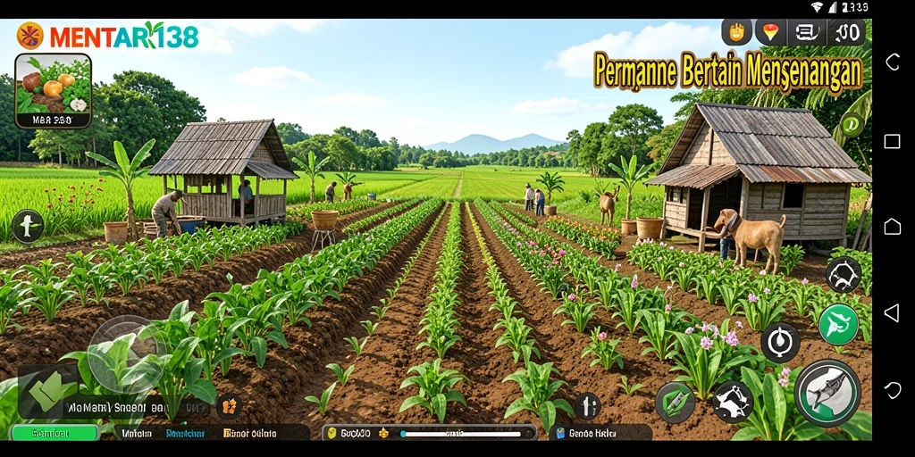 Screenshot gameplay MENTARI138 menampilkan aktivitas bertani yang seru.
