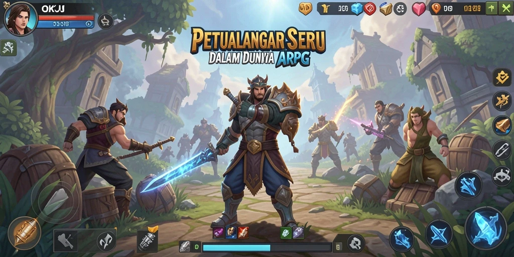 Gameplay dinamis <strong>OKJK</strong> dengan pertarungan seru dan eksplorasi dunia.