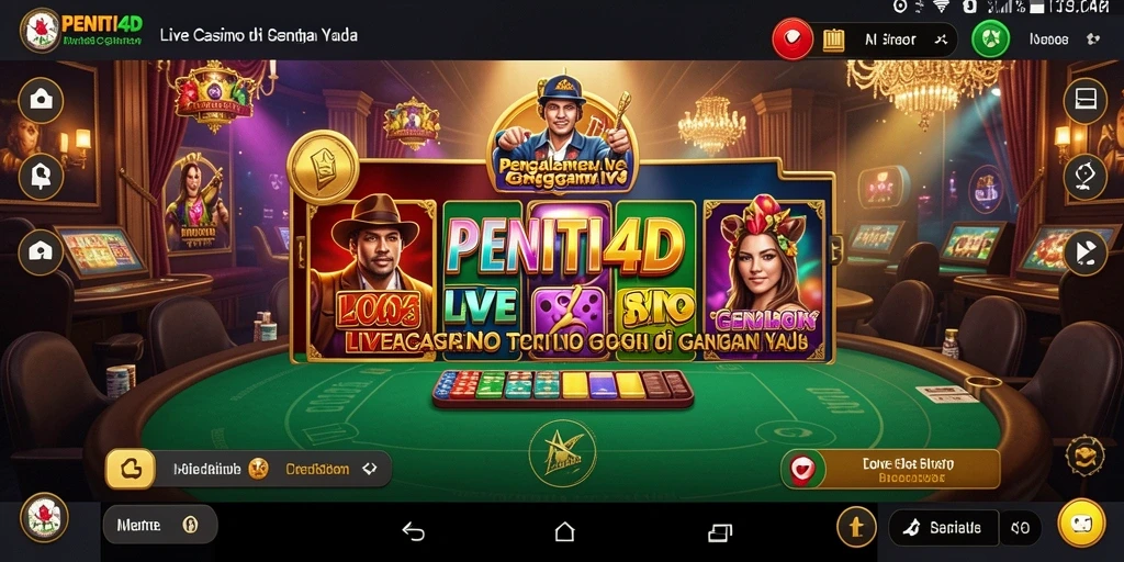 Gameplay Live Casino yang mendebarkan di aplikasi PENITI4D.