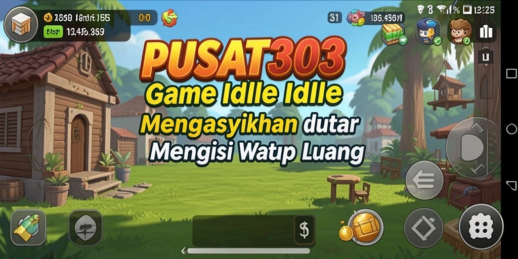 Tampilan gameplay <strong>PUSAT303</strong> dengan elemen Idle yang menarik dan interaktif.