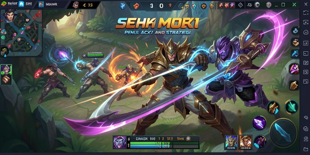 Tampilan aksi seru dalam permainan MOBA SEHOKI.