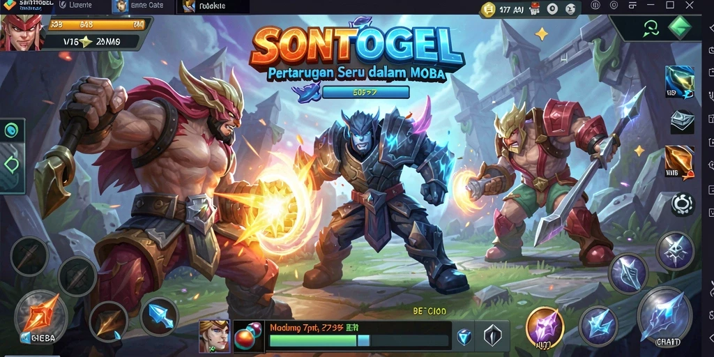 Tampilan seru dari gameplay <strong>SONTOGEL</strong> di arena MOBA.